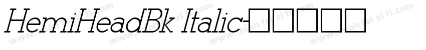 HemiHeadBk Italic字体转换